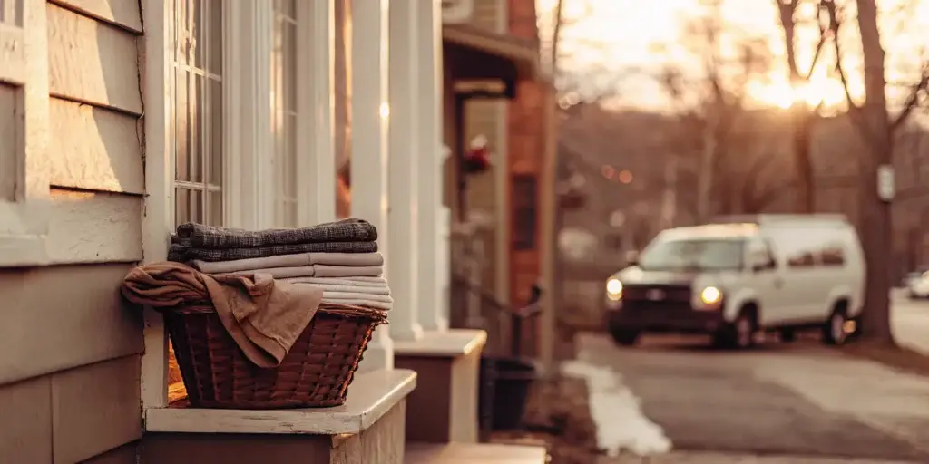 Oyster Bay laundry pickup service.