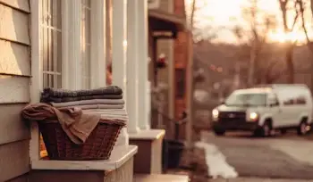 Oyster Bay laundry pickup service.