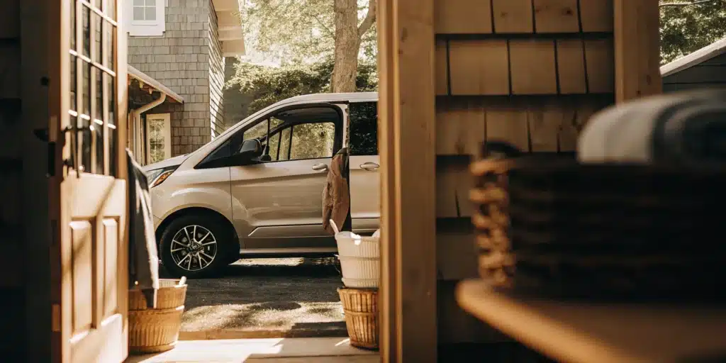 Best laundry pickup and delivery van in Oyster Bay Cove.