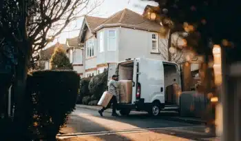 Deer Park laundry pickup and delivery van.