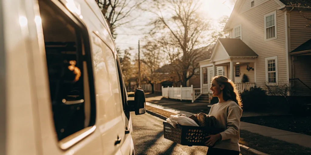 Lattingtown laundry pickup and delivery service.
