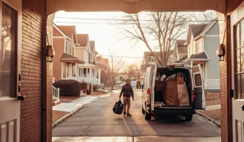 Babylon laundry delivery service picking up laundry.