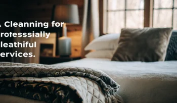 Clean comforter on a made bed. Professional cleaning in Babylon.