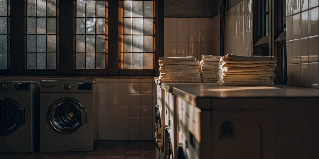 A medical laundry service in Centre Island with specialized equipment and sanitized linens.