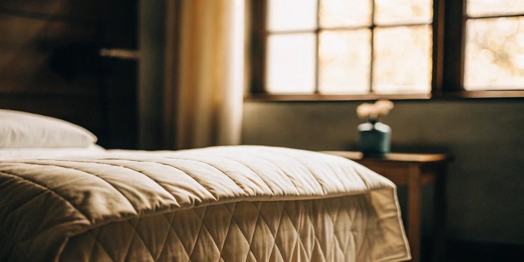 A fresh, clean comforter from a professional cleaning service in Roslyn Estates.