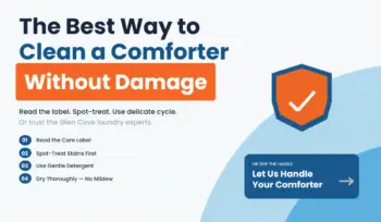 What is the best way to clean a comforter without damaging it?