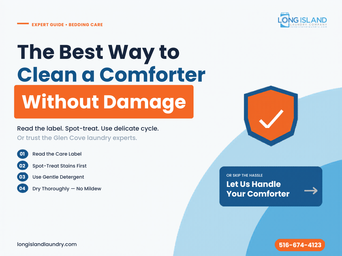 What is the best way to clean a comforter without damaging it?