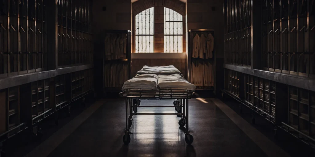 A medical laundry service in Cold Spring Hills with carts of hygienically clean, folded linens.