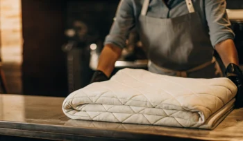 Professional cleaning for a comforter in Massapequa.