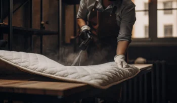 Professional comforter cleaning in Seaford using specialized equipment.