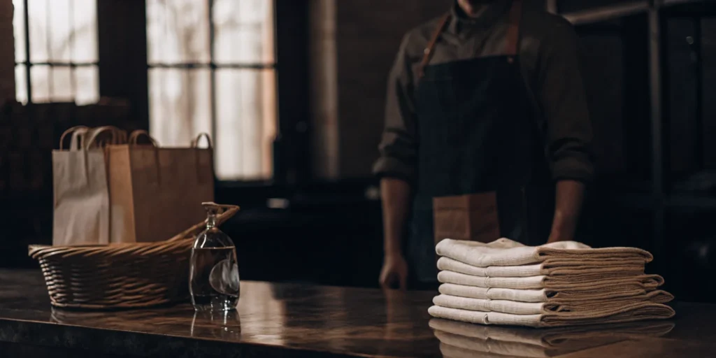 Neatly folded towels from a professional wash and fold service in West Islip.