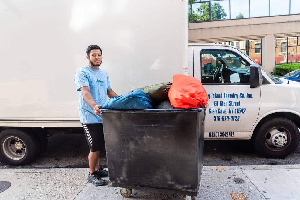 Commercial laundry service on Long Island