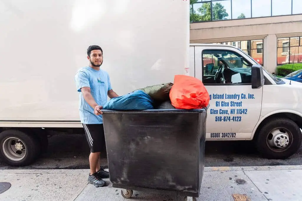 Inside the Long Island Laundry Company facility in Glen Cove