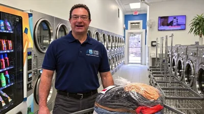 Anthony Perfetti at the Long Island Laundry Company facility