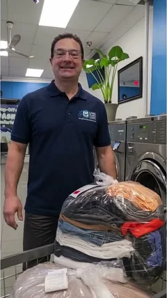 Anthony Perfetti at the Long Island Laundry Company facility